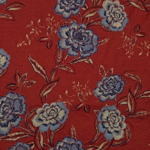 Knox Rose Red Floral Tassel Boho Smocked Sleeveless Blouse Women’s M Cottagecore - Picture 12 of 12